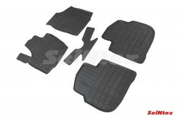 2 169 р. Износостойкие коврики в салон Seintex (средние бортики) Skoda Rapid NH3 рестайлинг лифтбэк (2017-2020)  с доставкой в г. Керчь. Увеличить фотографию 2