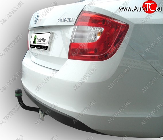 6 449 р. Фаркоп Лидер Плюс. Skoda Rapid NH1 хэтчбэк дорестайлинг (2012-2017) (Без электропакета)  с доставкой в г. Керчь