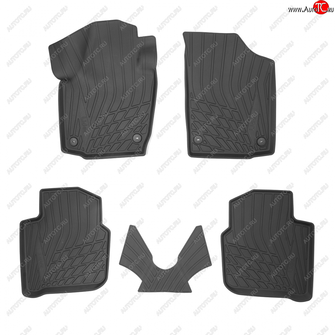 2 499 р. Коврики салона Norplast Unidec Skoda Rapid MK2 (2019-2025) (Черные)  с доставкой в г. Керчь