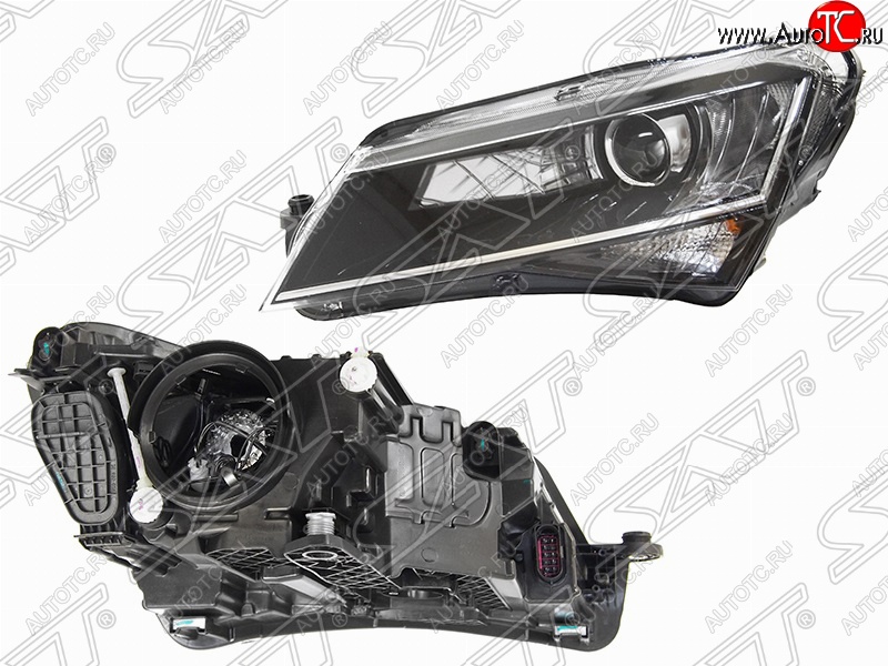 11 699 р. Левая фара SAT Skoda Superb B8 (3V) лифтбэк дорестайлинг (2015-2019)  с доставкой в г. Керчь