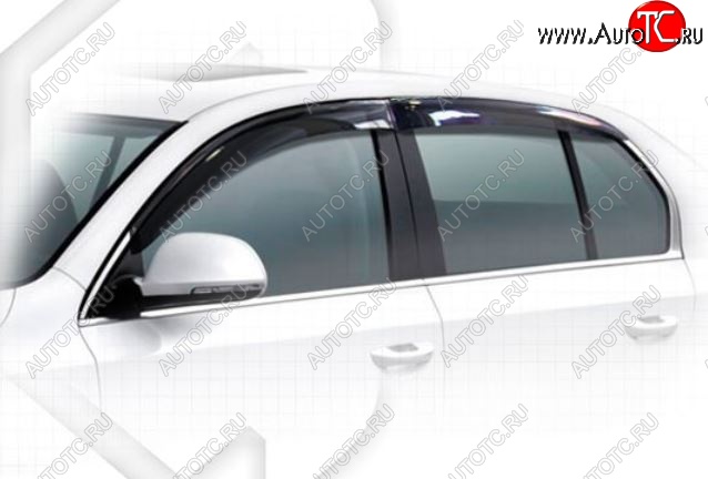 2 199 р. Дефлектора окон CA-Plastiс Skoda Superb B6 (3T) лифтбэк дорестайлинг (2008-2013) (Classic полупрозрачный, Без хром.молдинга)  с доставкой в г. Керчь