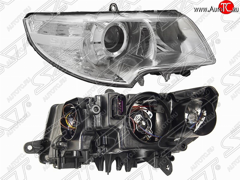 7 549 р. Правая фара передняя SAT Skoda Superb B6 (3T5) универсал доресталийнг (2009-2013)  с доставкой в г. Керчь