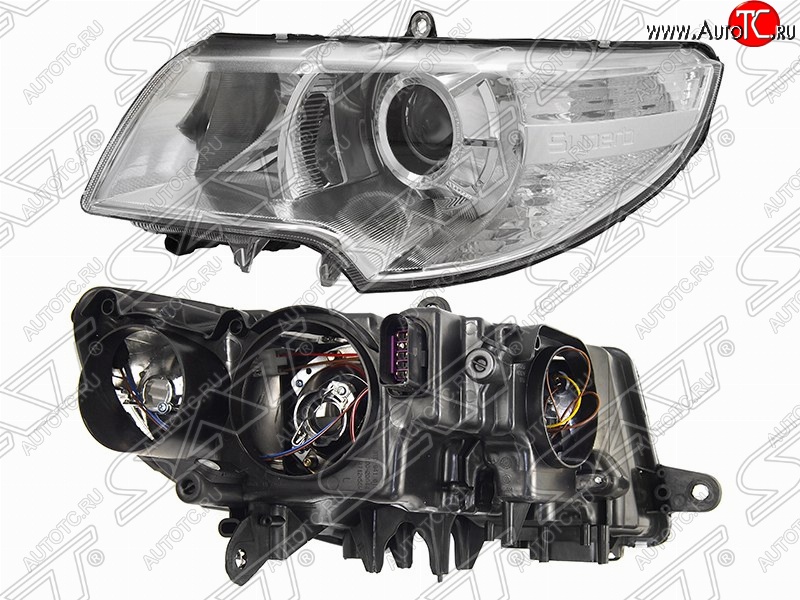 7 549 р. Левая фара передняя SAT Skoda Superb B6 (3T5) универсал доресталийнг (2009-2013)  с доставкой в г. Керчь