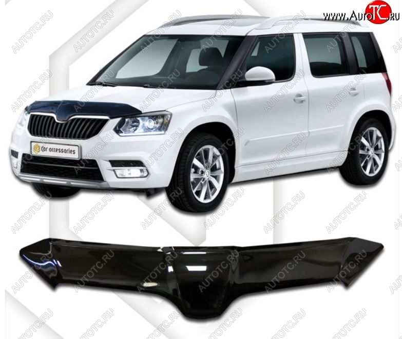 2 059 р. Дефлектор капота CA-Plastic Skoda Yeti (2013-2018) (Classic черный, Без надписи) с доставкой в г. Керчь Увеличить фотографию 1 2 059 р. Дефлектор капота CA-Plastic Skoda Yeti (2013-2018) (Classic черный, Без надписи) с доставкой в г. Керчь