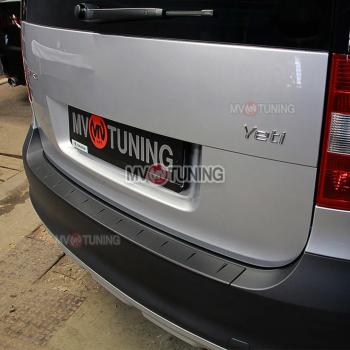 Защитная накладка заднего бампера MV-Tuning Skoda Yeti (2013-2018) (Текстурная поверхность)
