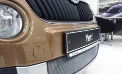 2 199 р. Сетка на бампер Russtal (хром) Skoda Yeti (2009-2013)  с доставкой в г. Керчь. Увеличить фотографию 2