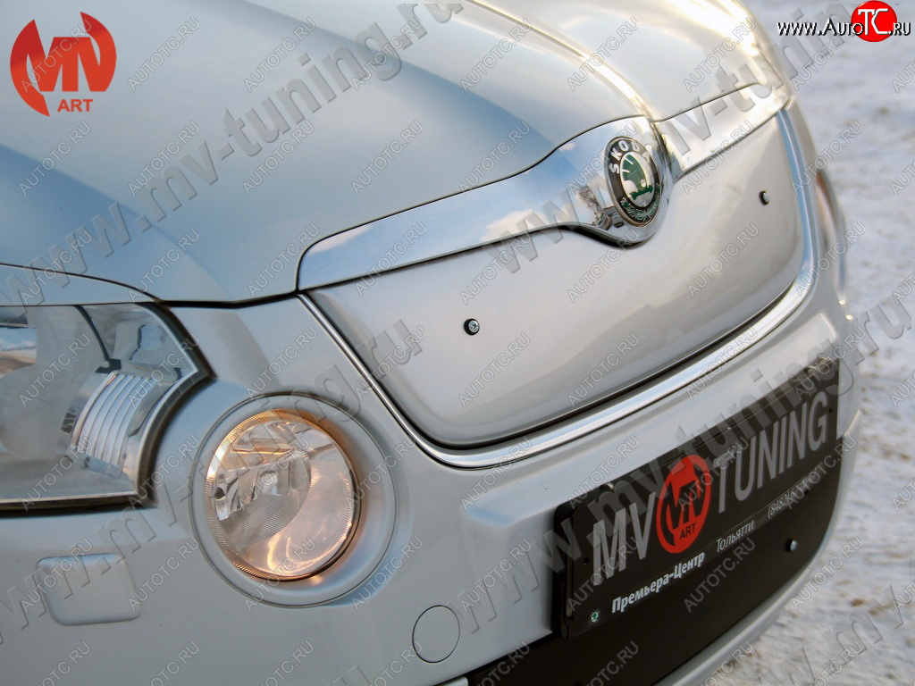 2 699 р. Зимняя заглушка решётки радиатора MV-Tuning (верхняя)  Skoda Yeti (2009-2013) (Глянец под покраску, Неокрашенная)  с доставкой в г. Керчь