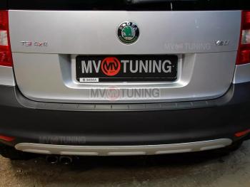 Защитная накладка на задний бампер MV-Tuning Skoda Yeti (2009-2013) (Текстурная поверхность)