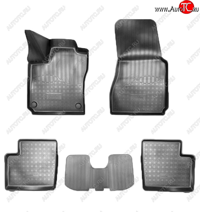 2 139 р. Коврики салонные Noplast (3D)  Smart Forfour  W453 (2014-2020) 5 дв. (Черные)  с доставкой в г. Керчь