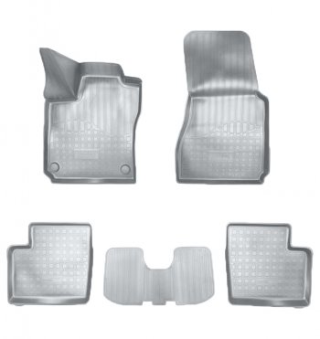 Коврики салонные Noplast (3D) Smart Forfour  W453 (2014-2020) 5 дв. (Серые)