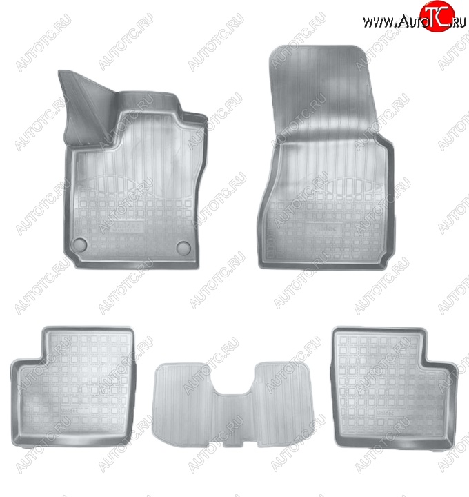 2 759 р. Коврики салонные Noplast (3D)  Smart Forfour  W453 (2014-2020) 5 дв. (Серые)  с доставкой в г. Керчь