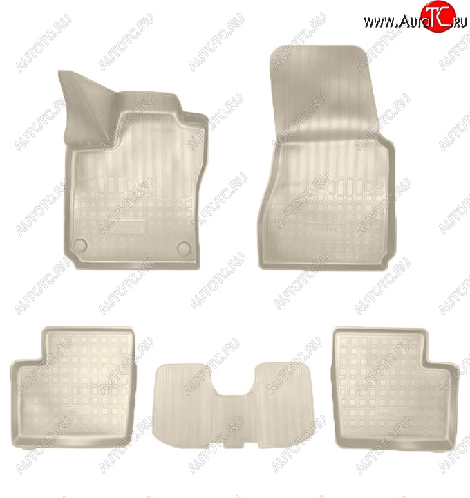 2 179 р. Коврики салонные Noplast (3D)  Smart Fortwo  C451 (2006-2015) 3 дв. (Бежевые)  с доставкой в г. Керчь