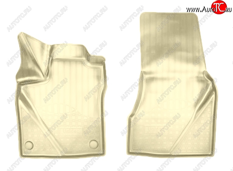 2 179 р. Коврики салонные Noplast (3D)  Smart Fortwo  C453 (2014-2025) хэтчбэк 3 дв. рестайлинг (Бежевые)  с доставкой в г. Керчь
