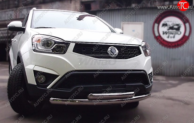 11 549 р. Защита переднего бампера WINBO (Ø76 мм, нержавейка) SSANGYONG Actyon (2013-2021) рестайлинг с доставкой в г. Керчь Увеличить фотографию 1 11 549 р. Защита переднего бампера WINBO (Ø76 мм, нержавейка) SSANGYONG Actyon (2013-2021) рестайлинг с доставкой в г. Керчь