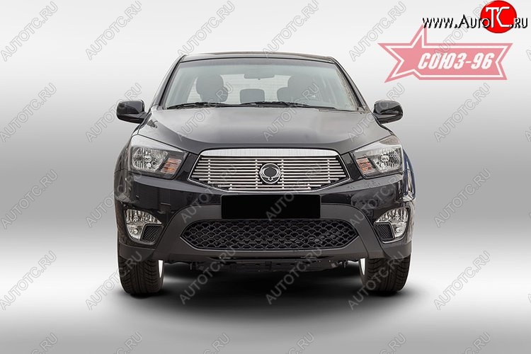 8 684 р. Декоративный элемент решетки радиатора Souz-96 (d10) SSANGYONG Actyon Sport (2012-2025)  с доставкой в г. Керчь