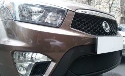 1 469 р. Сетка на бампер Russtal (черная) SSANGYONG Actyon Sport (2012-2025)  с доставкой в г. Керчь. Увеличить фотографию 3