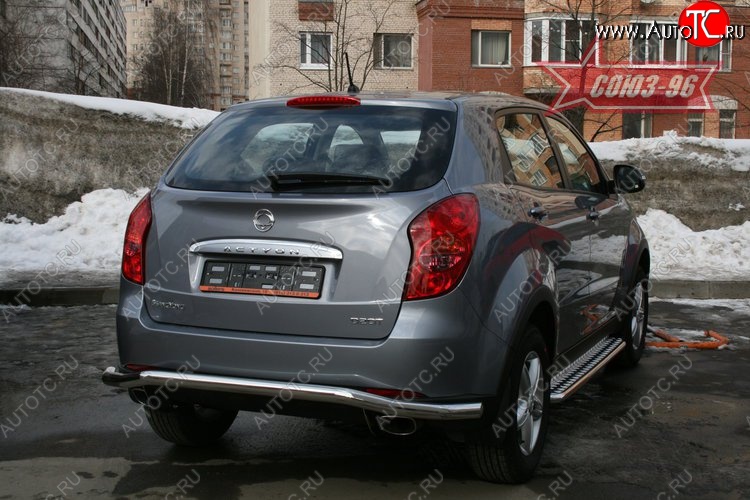 12 194 р. Защита заднего бампера (d60) волна Souz-96 SSANGYONG Actyon дорестайлинг (2010-2013)  с доставкой в г. Керчь