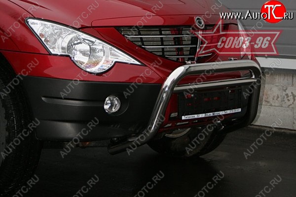 3 869 р. Защита переднего бампера Souz-96 (d60) SSANGYONG Actyon 1 (2006-2010)  с доставкой в г. Керчь