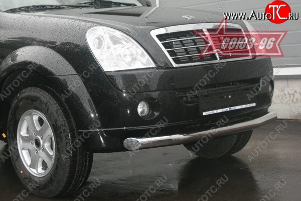 12 239 р. Защита переднего бампера одинарная Souz-96 (d76) SSANGYONG Rexton Y250 (2006-2012)  с доставкой в г. Керчь