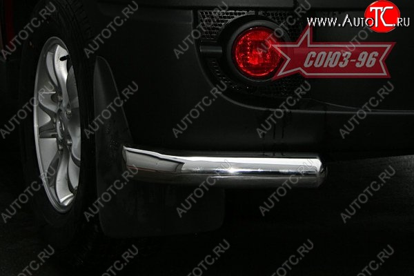 9 539 р. Защита заднего бампера из уголков Souz-96 (d76) SSANGYONG Actyon 1 (2006-2010)  с доставкой в г. Керчь