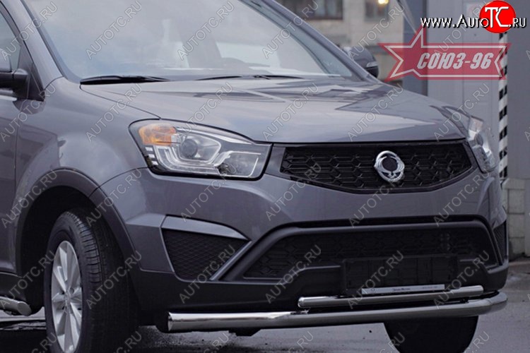 15 614 р. Защита переднего бампера двойная Souz-96 (d76/42) SSANGYONG Actyon рестайлинг (2013-2021)  с доставкой в г. Керчь