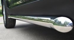 70 999 р. Защита порогов из круглой трубы диаметром 63 мм Russtal SSANGYONG Actyon дорестайлинг (2010-2013) (Защита порогов с со скосами на торцах (вариант 1))  с доставкой в г. Керчь. Увеличить фотографию 3