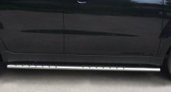 16 649 р. Защита порогов (Ø75x42 мм с проступью, нержавейка) Russtal SSANGYONG Actyon дорестайлинг (2010-2013)  с доставкой в г. Керчь. Увеличить фотографию 2