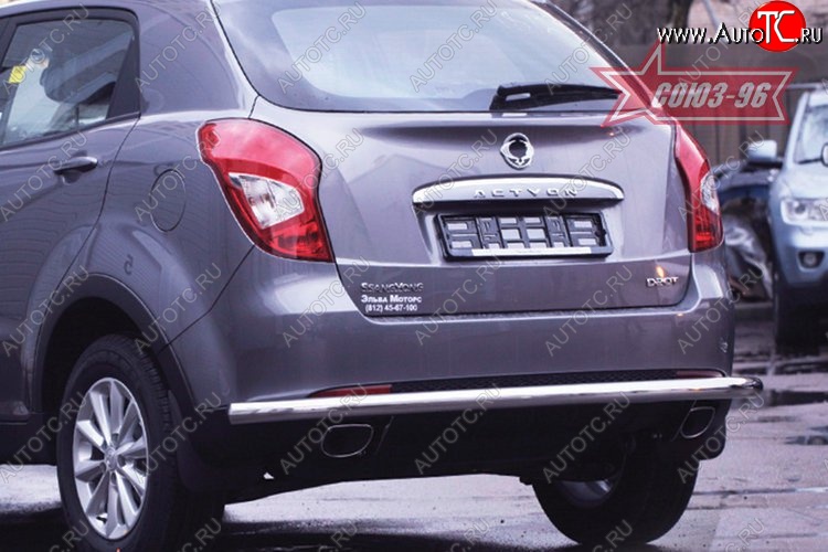 11 789 р. Защита заднего бампера с диаметром трубы 60мм Souz-96 SSANGYONG Actyon рестайлинг (2013-2021)  с доставкой в г. Керчь