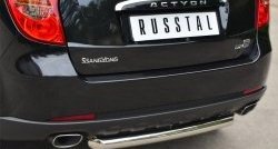 13 449 р. Одинарная защита заднего бампера из трубы диаметром 63 мм SLITKOFF  SSANGYONG Actyon (2010-2013) дорестайлинг  с доставкой в г. Керчь. Увеличить фотографию 2
