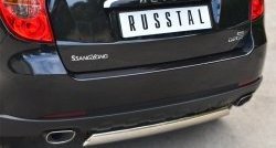 11 599 р. Защита заднего бампера (Ø75x42 мм, нержавейка) Russtal SSANGYONG Actyon дорестайлинг (2010-2013)  с доставкой в г. Керчь. Увеличить фотографию 2