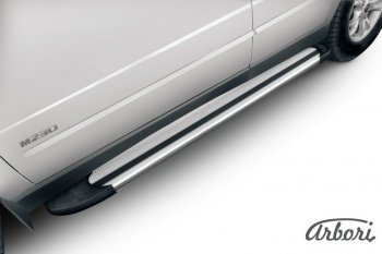 11 789 р. Порожки для ног Arbori Luxe Silver SSANGYONG Kyron рестайлинг (2007-2016)  с доставкой в г. Керчь. Увеличить фотографию 2