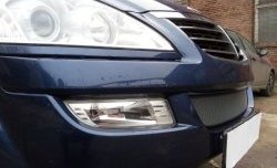 1 539 р. Сетка на бампер Russtal (хром) SSANGYONG Kyron дорестайлинг (2005-2007)  с доставкой в г. Керчь. Увеличить фотографию 2