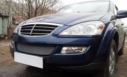1 539 р. Сетка на бампер Russtal (хром) SSANGYONG Kyron дорестайлинг (2005-2007)  с доставкой в г. Керчь. Увеличить фотографию 3