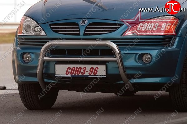 10 844 р. Защита переднего бампера Souz-96 (d60) SSANGYONG Kyron дорестайлинг (2005-2007)  с доставкой в г. Керчь