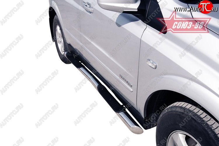 17 639 р. Защита порогов с проступью Souz-96 (d76) SSANGYONG Kyron дорестайлинг (2005-2007)  с доставкой в г. Керчь