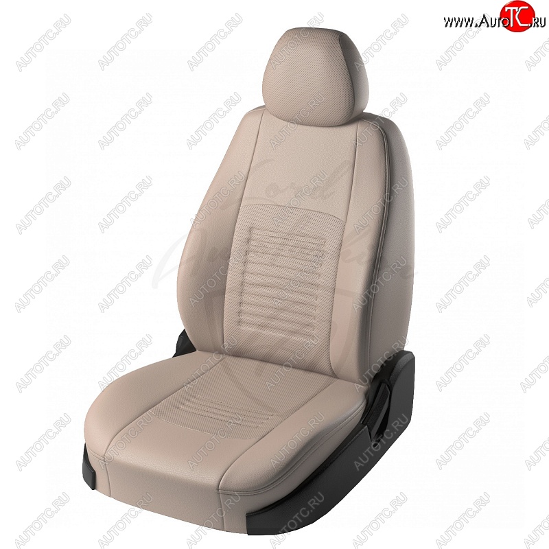 9 449 р. Чехлы для сидений Lord Autofashion Турин (экокожа) SSANGYONG Kyron дорестайлинг (2005-2007) (Бежевый, вставка бежевая)  с доставкой в г. Керчь
