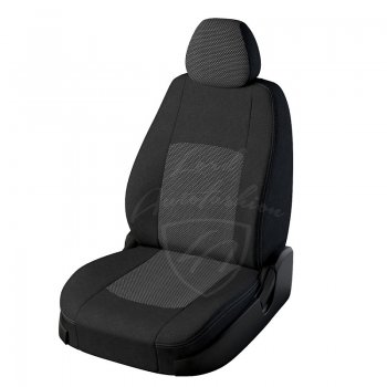 Чехлы для сидений Lord Autofashion Турин (жаккард) SSANGYONG Kyron рестайлинг (2007-2016) (Черный, вставка Тома серый)