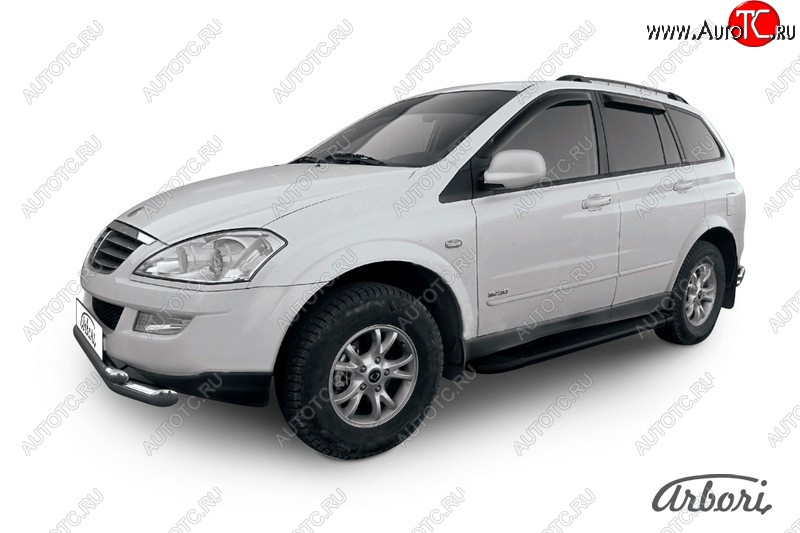 11 609 р. Порожки для ног Arbori Optima Black SSANGYONG Kyron рестайлинг (2007-2016)  с доставкой в г. Керчь