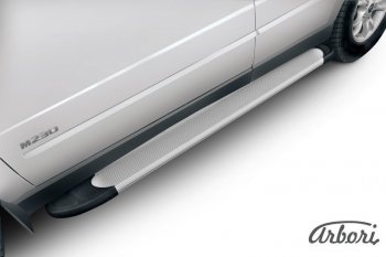 10 979 р. Порожки для ног Arbori Optima Silver SSANGYONG Kyron рестайлинг (2007-2016)  с доставкой в г. Керчь. Увеличить фотографию 2