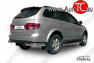 9 899 р. Защита заднего бампера Arbori SSANGYONG Kyron рестайлинг (2007-2016)  с доставкой в г. Керчь