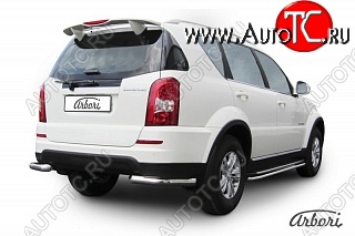 10 259 р. Защита заднего бампера Arbori SSANGYONG Rexton Y290 (2012-2017)  с доставкой в г. Керчь