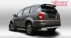 Овальная защита заднего бампера диаметром трубы 75х42 мм Souz-96 SSANGYONG Rexton  Y290 (2012-2017)