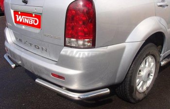 4 499 р. Защита заднего бампера WINBO (нержавейка)  SSANGYONG Rexton  Y200 (2001-2006)  с доставкой в г. Керчь. Увеличить фотографию 3