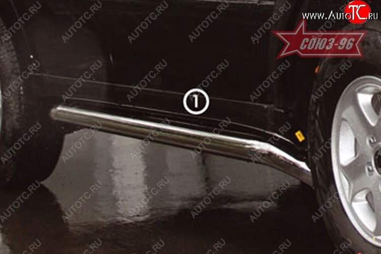 13 049 р. Защита порогов Souz-96 (d60) SSANGYONG Rexton Y250 (2006-2012)  с доставкой в г. Керчь
