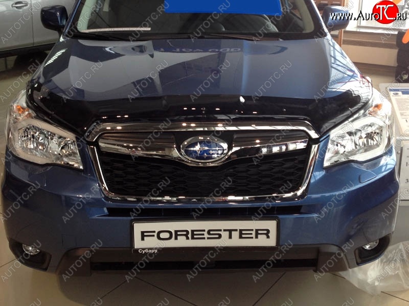3 299 р. Дефлектор капота NovLine-Autofamily Subaru Forester SJ дорестайлинг (2012-2016)  с доставкой в г. Керчь