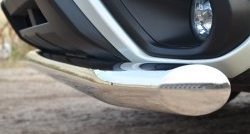 16 999 р. Одинарная защита переднего бампера диаметром 76 мм SLITKOFF  Subaru Forester  SJ (2012-2016) дорестайлинг  с доставкой в г. Керчь. Увеличить фотографию 4