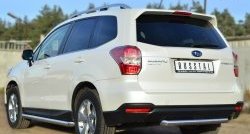 15 799 р. Одинарная защита заднего бампера из трубы диаметром 63 мм SLITKOFF  Subaru Forester  SJ (2012-2016) дорестайлинг  с доставкой в г. Керчь. Увеличить фотографию 4