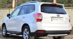 15 999 р. Одинарная защита заднего бампера из трубы диаметром 76 мм SLITKOFF  Subaru Forester  SJ (2012-2016) дорестайлинг  с доставкой в г. Керчь. Увеличить фотографию 4
