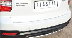 11 599 р. Защита заднего бампера (Ø75x42 мм, нержавейка) Russtal Subaru Forester SJ дорестайлинг (2012-2016)  с доставкой в г. Керчь. Увеличить фотографию 2