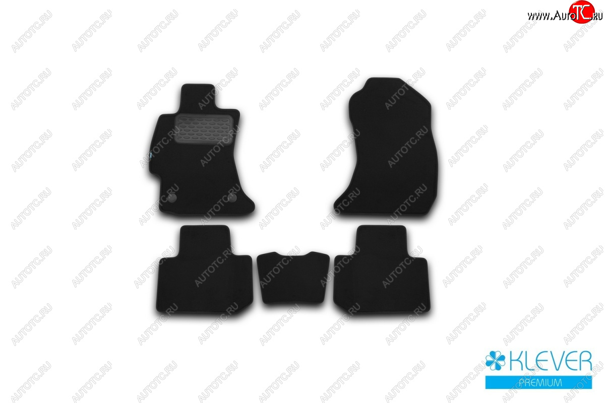 3 399 р. Текстильные коврики салона Klever Premium Subaru Forester SJ рестайлинг (2016-2019) (Черные)  с доставкой в г. Керчь
